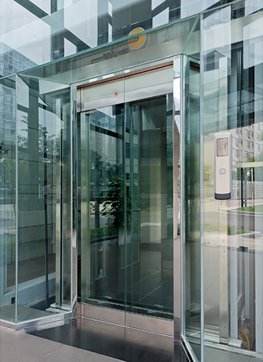 Glass Door With Upper And Lower Frame